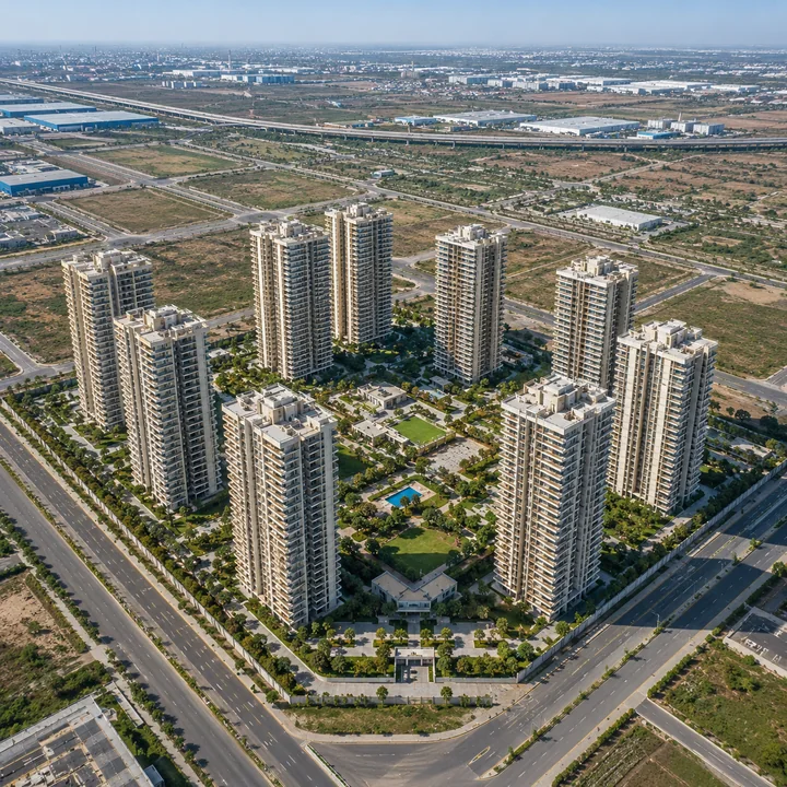 Prestige Park Lane KIADB indicative aerial view over the 32.26-acre parcel at KIADB Hi-Tech Defence and Aerospace Park Phase-2, Haraluru, Devanahalli, North Bengaluru Prestige Park Lane KIADB indicative aerial view over the 32.26-acre parcel at KIADB Hi-Tech Defence and Aerospace Park Phase-2, Haraluru, Devanahalli, North Bengaluru